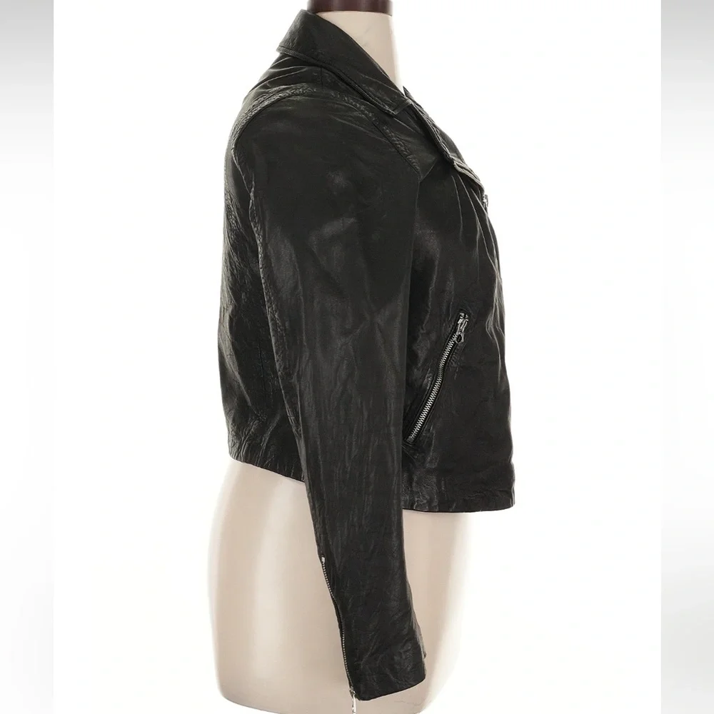 Madewell Black Leather Moto Jacket Size XL - Picture 3 of 13
